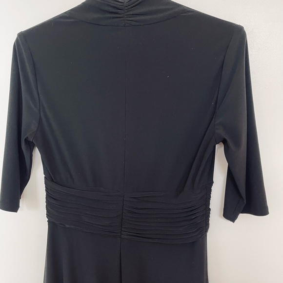 Evan Picone black ruched swing dress - Picture 5 of 8